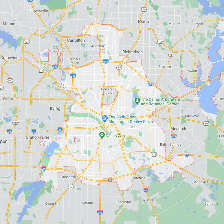 Service Areas 1 Dallas TX