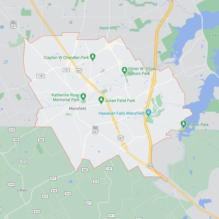 Service Areas 20 Mansfield TX