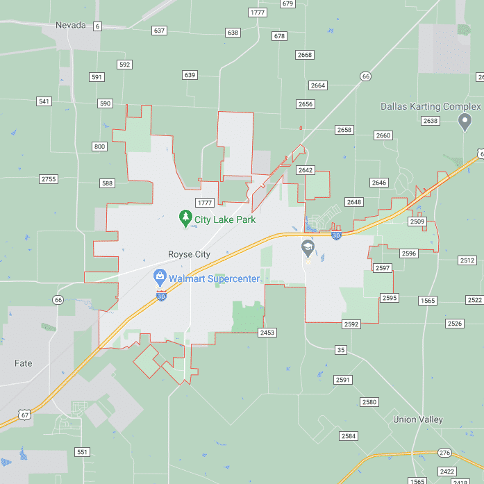 Service Areas 30 Royse City TX